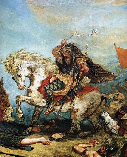 Eugene Delacroix Victor Delacroix Attila fragment oil painting image